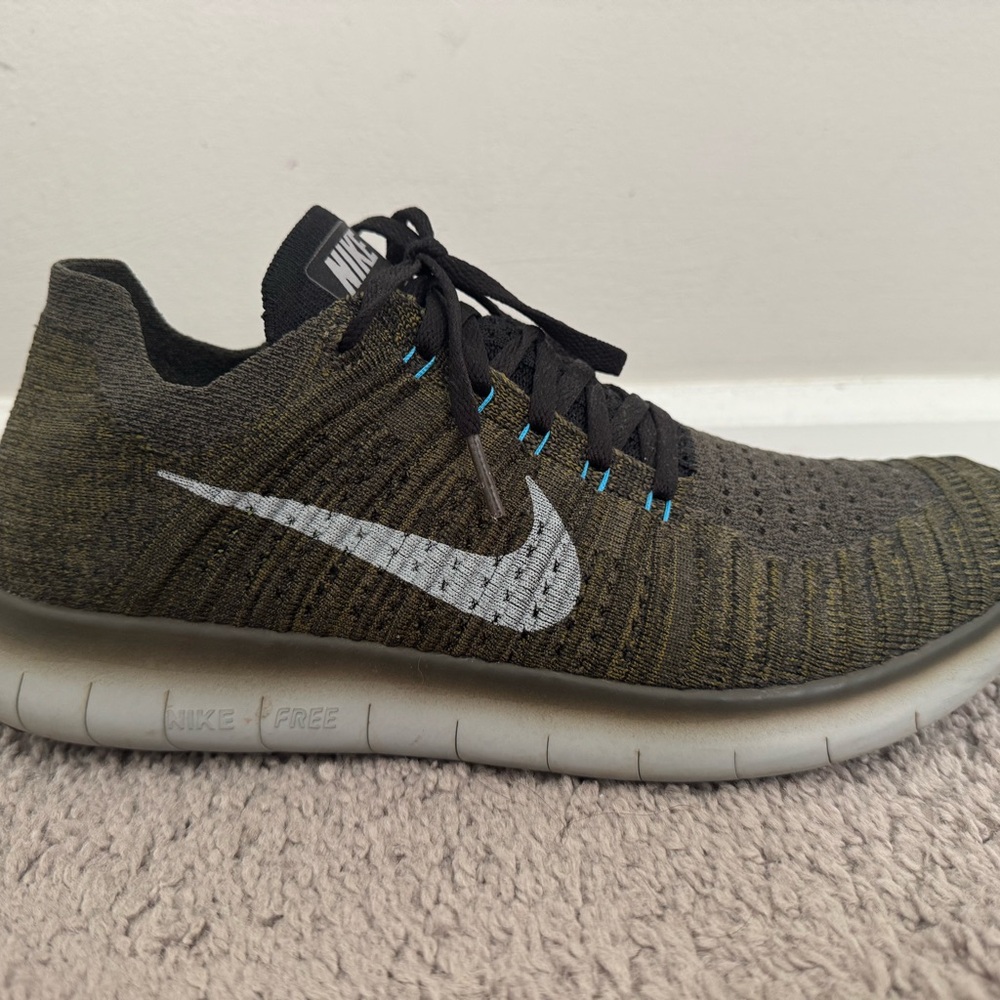 Nike Free RN Flyknit Olive Green Men’s 10.5